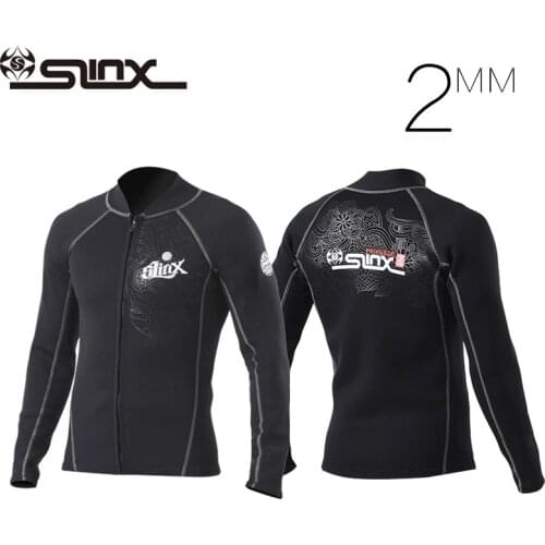Slinx 2mm Neoprene Scuba Dive Clothing Snorkeling Jacket Wetsuit Top Coat High Elastic Spearfishing Kite Surf Windsurf Swimwear