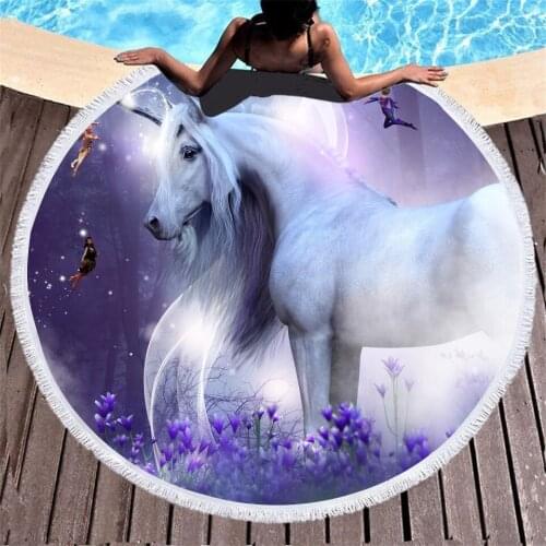 New Fairy Unicorn 3D Printed Microfiber Beach Towel for Adult Sport Swimming Surfing Soft Absorbent Bath Towels