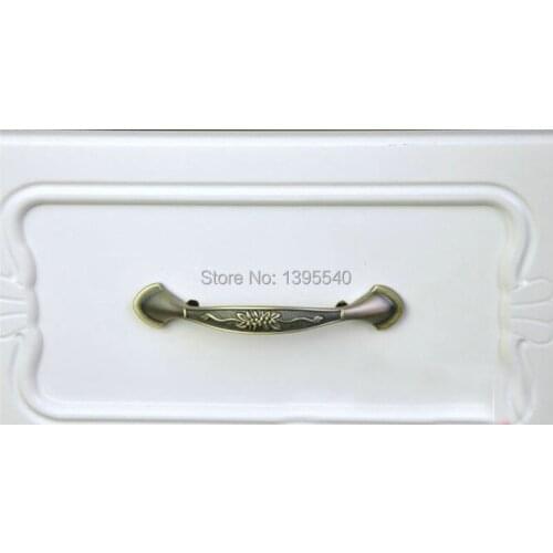 New 128mm Solid Bronze Antique Cabinet Hanle Eur-style Furniture KnobsCreative Modern Cupboard Closet Drawer Handle Shoebox Pull