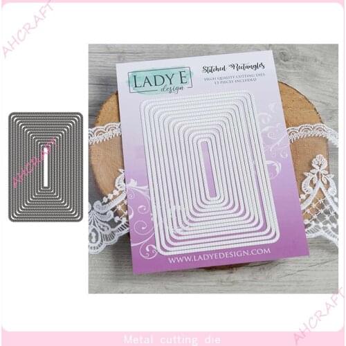 Rectangular Border Metal Cutting Dies for DIY Scrapbooking Photo Album Decorative Embossing Paper Card Crafts Die 2021