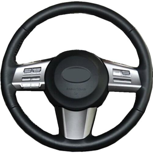 Hand Sewing Car Steering Wheel Cover Wrap Volant For Subaru Outback 2010 2011 Legacy 2010 2011 Braid on the Steering wheel