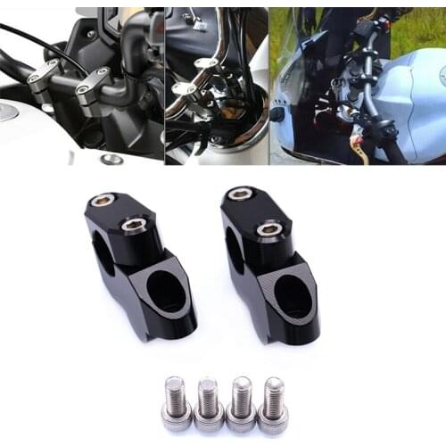 Pcmos 22mm Aluminum Motorcycle Handlebar Extension Back Moved Up Handle Bar Risers 2Pcs Motorcycle Accessories