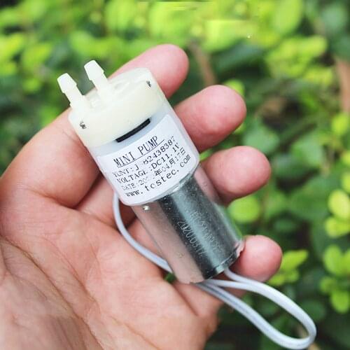DC12V Vacuum Pump Carbon Brush 370 Motor Diaphragm Micro Water Pump Air Pump Oxygen Pump Micro Self-priming Pump 0.9LMP Durable