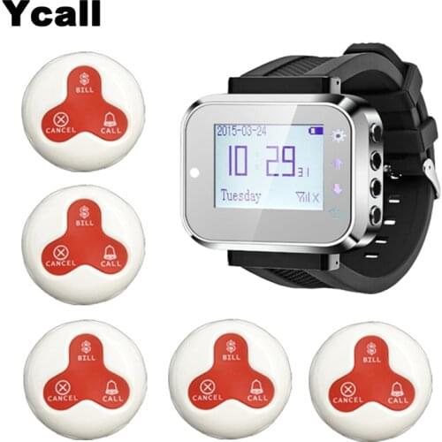 Ycall Restaurant Pager Wireless Calling System Waiter Watch Call Button Service Buzzer Restaurant Equipment