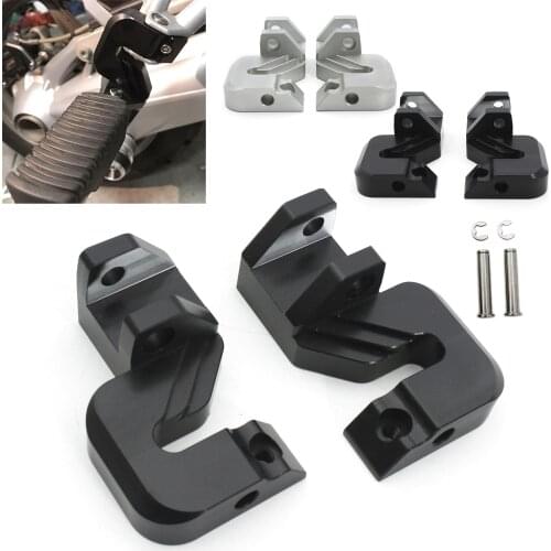 Motorcycle Aluminum Rear Lower Adapter Passenger Footrest Relocation For BMW R1200GS 2005-2012 Adventure 2006-2013