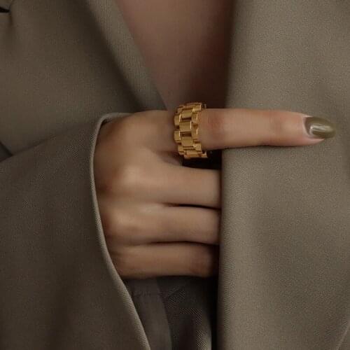 2021 Fashion Simple Design Vintage Silver Color Joint Rings For Women Jewelry Korean Version Joint Rings Titanium Steel Ring