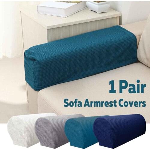 1 Pair Sofa Armrest Covers Anti-Slip Dustproof Stretch Fabric Arm Protectors Chair Covers For Couches Armchairs Slipcover