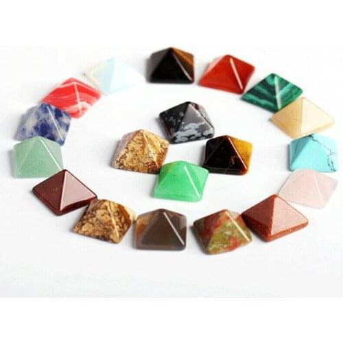 10pcs/set Chakra Pyramid Stone Set Crystal Healing Wicca Natural Spirituality Reiki Generator Healing Gemstones Gift