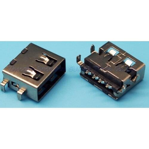 25pcs USB-A female socket 2.0 usb connector Sink plate 1.1 4P 180 Degree