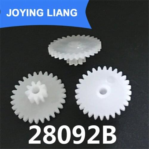 28092B 0.5M Plastic POM Gear Diameter 15mm 28 Teeth + 9 Teeth Two Layer Gear 2.05mm Hole DIY Toy Parts Accessories