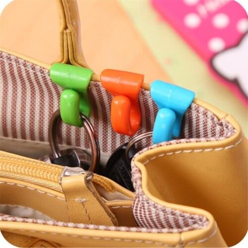4pcs/lot Keychain Key Hanger Hook in Bag Handbag Storage Organizer Creative Keys Hooks Hangers Travel Outside Blue and Orange