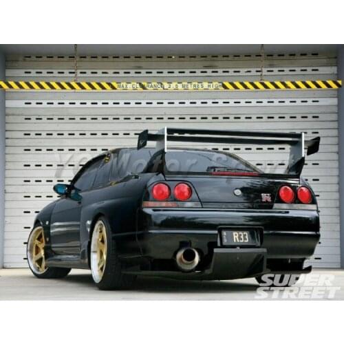 Car Accessories FRP Fiber Glass TS Type1 Style Rear Diffuser 3pcs with Metal Fitting Accessories Fit For 1995-1998 R33 GTR