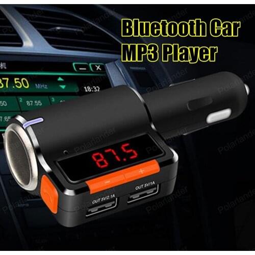 Car MP3 Player BluetoothHandsfree FM Transmitter HD Loosless + LCD Screen + Support TF Slot With Remote Control