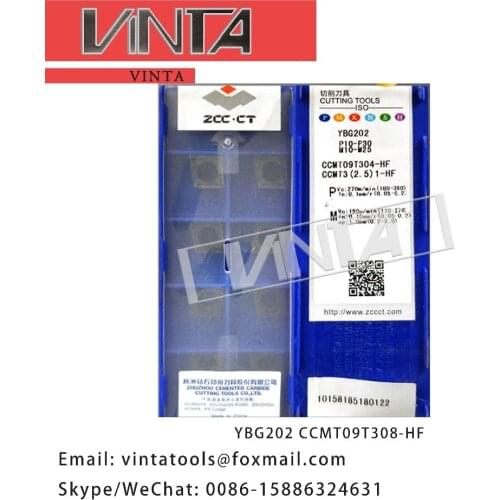 Free shipping high quality 10pcs/lots YBC251 YBC152 YBG202 CCMT09T308-HF cnc carbide turning inserts cutting blade tools