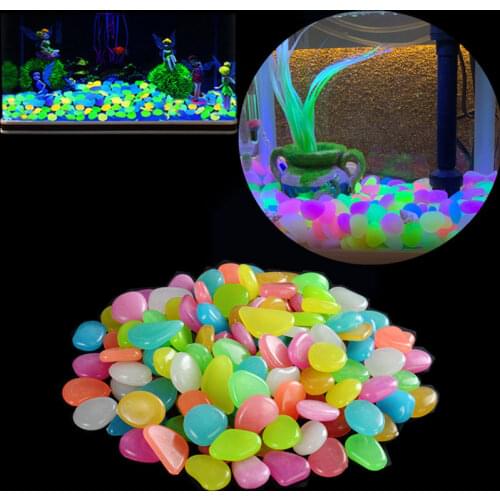 Large Luminous Pebble Color Garden Flower Pot Decoration Gift Super Bright Fluorescent FishTank Luminous Stone Glowing Pebble