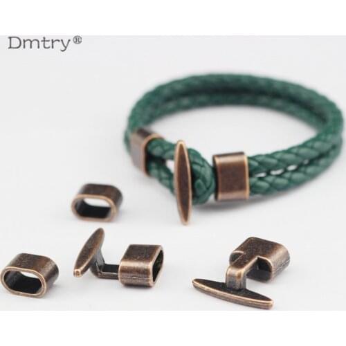 Dmtry DIY Jewelry Accessories For Making Cuff Bracelets & Bangles Findings Hook Clasp For Flat Leather Charms Parts C0002
