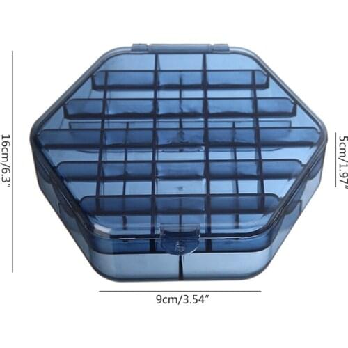 27RE Double Layer Clear Acrylic Jewelry Box Storage Container Organizer Divider Case for Earrings Necklaces Rings