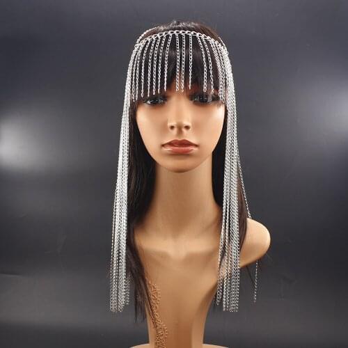 Europe and America Exaggerated Tassel Head Chain Female Party Wedding Show Decoration Hair Accessories Headdress