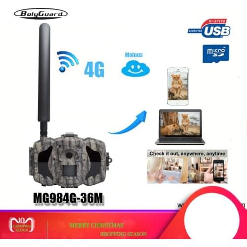 Bolyguard hunting camera 4G TrailCamera SMS night vision MMS GPRS Black IR 36MP 1080P HD Photo Traps thermal imagers Wildcamera