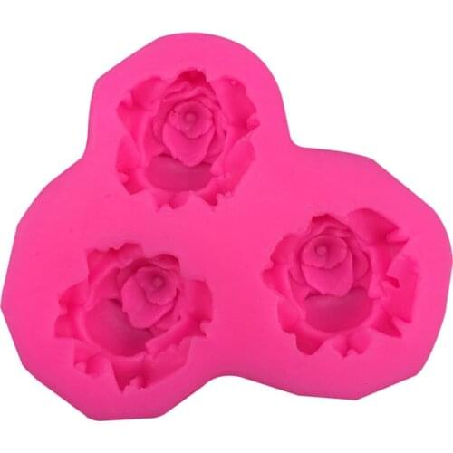 Rose Silicone Mold Chocolate Fondant Cake Decoration Baking DIY Tools E562