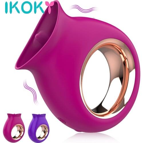 IKOKY Soft Tongue Licking Vibrator Female Masturbator Nipple Stimulation Sex Toys for Women G spot Clitoral Stimulator