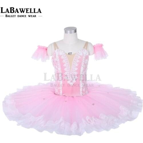 Junior pink classical ballet costume tutu girls professional stage costume for competiton women JY004C