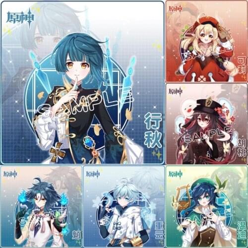 2021 Hot Fashion Anime Genshin Impact Keychains Zhongli Venti Paimon Key Chain Base Acrylic Stands Keyring Gift For Friend