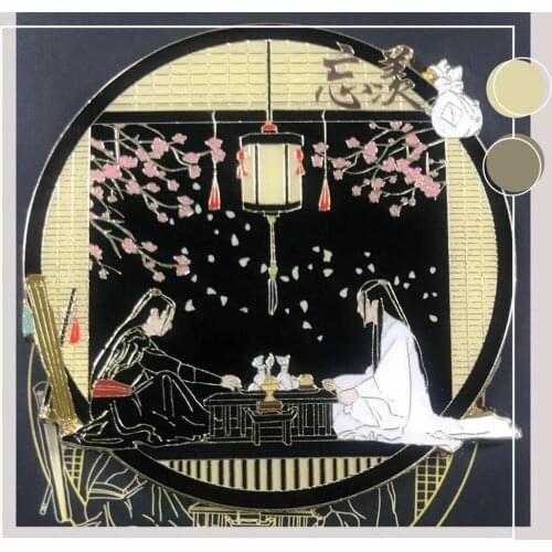 Grandmaster of Demonic Cultivation HOBBY Wuxian Wangji Metal badge Pin Look