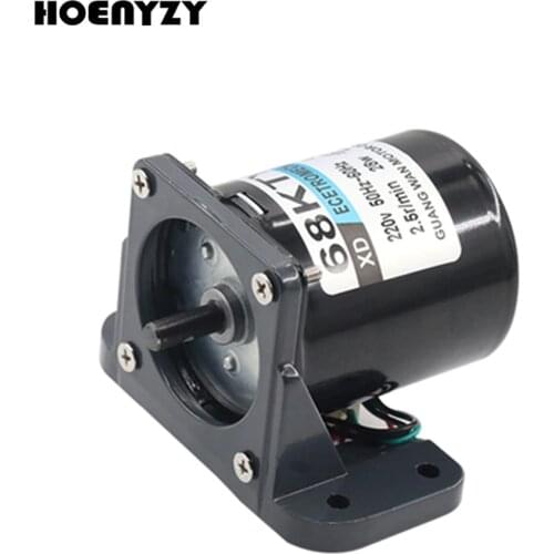 68KTYZ Mini Permanent Magnetic Synchronism Motor 220V 28W 68-KTYZ AC Gear Reducer Moter 2.5/5/10/15/20/30/50/60/80/110 Rpm