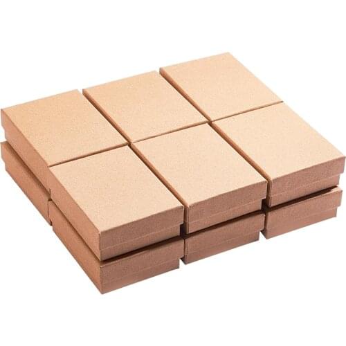 Set of 12 Classic Paper Necklace Chain Display Case Storage Jewelry Gift Box - 3.5 x 2.8 x1.2 Inches