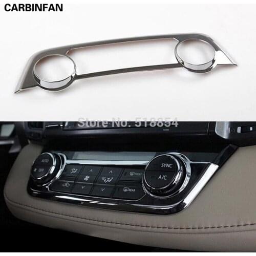 Car Sticker FIT FOR 2013 2014 2015 TOYOTA RAV4 AC SWITCH PANEL CHROME COVER TRIM MOLDING FRAME GARNISH ACCESSORIES