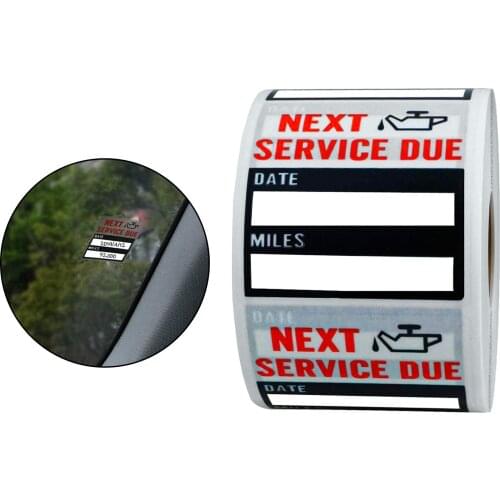 Oil Change Stickers Low-Tack Window Sticker Car Sticker DIY Car Enthusiast Gifts