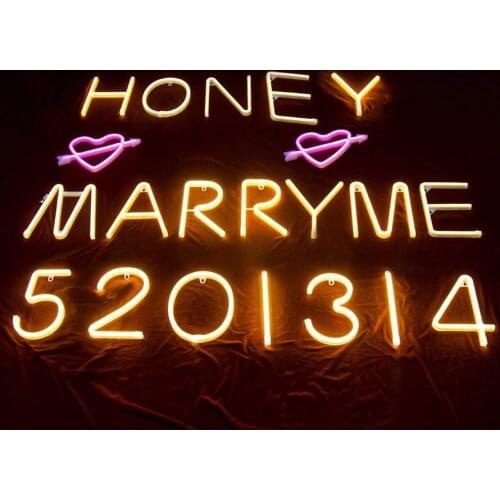 Battery operated Neon Alphabet Night Light Lamp 26 Letters Number Wall Hanging Decor Lamp for Christmas Wedding Birthday Party