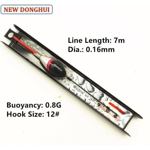 Newdonghui Fishing Float Set Float On Winder Ready-Made Rig 5pcs/pack or 10pcs/pack Fishing Accessory Tackle 0.8G 98624