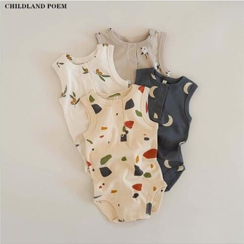 Newborn Baby Clothes Summer Baby Romper Jumpsuit Sleeveless Infant Baby Girls Boys Romper Clothes Cotton Infant Baby Overalls