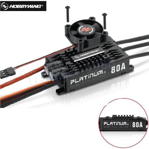 Original Hobbywing Platinum Pro V4 80A 3-6S Lipo BEC Empty Mold Brushless ESC for RC Drone Aircraft Helicopter