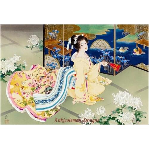 Needlework for embroidery DIY DMC High Quality - Counted Cross Stitch Kits 14 ct Oil painting - Shiragiku