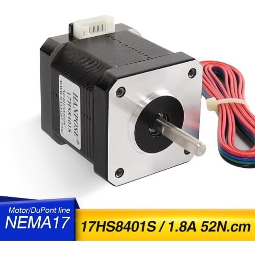10pcs Nema 17 Stepper Motor 12V 17HS8401S 4-Lead 52N.cm 1.8A 42x48mm 42 Series Motor For 3D printer lighting audio equipment
