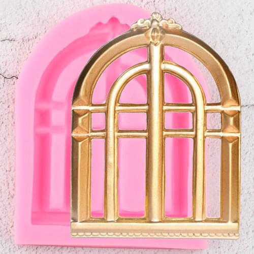 3D Window Border Silicone Molds DIY Relief Wedding Fondant Cake Decorating Tools Candy Polymer Clay Chocolate Gumpaste Moulds