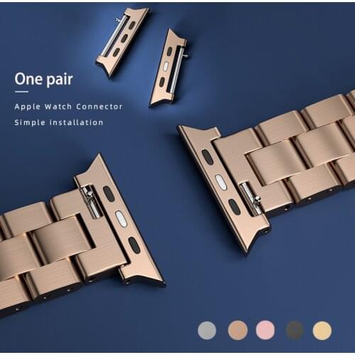 2Pcs Adapter Connector for Apple Watch Band 42mm 40mm 44mm 38 for Iwatch Series 6 SE 5 4 3 Accessories Wholesale Quick Release