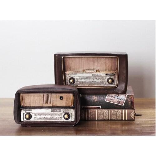 LOFT Style Resin Radio Model Antique Imitation Nostalgia Wireless Ornaments Craft Bar Home Decor