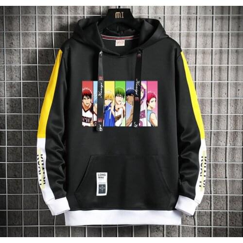 Anime Kurokos Basketball Hoodie teenagers Popular Harajuku Hoodeds Pullover Streetwear Casual Fake Two-Piece jacket coat
