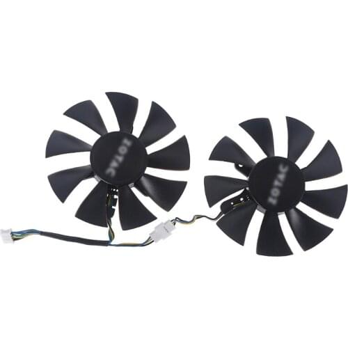 Cooler Fan 87mm DC 12V Radiator GFY09010E12SPA 4Pin 12V 0.5A Replacement for Geforce GTX1070 Bore Diameter 42mm Radiator