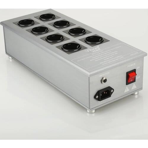 Viborg VE80 HiFi Power Filter Plant Schuko Socket 8Ways AC Power Conditioner Audiophile Power Purifier with EU Outlets