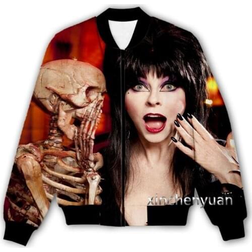 Xinchenyuan New Men/Women 3D Printed Character Elvira Casual Jacket Fashion Streetwear Men Loose Sporting Jacket & Coat Q23