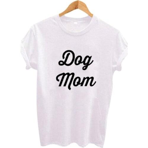 Women Fashion Letters Tops Hip Hop Tumblr boggler Girls T-Shirt Black White Dog Mom Tee Shirt Femme Funny Punk T Shirt
