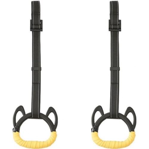 1 Set Gym Lifting Ring Sweat-Absorbed Non-slip Adjustable Strap Kids Gymnastic Gym Lifting Ring for Home