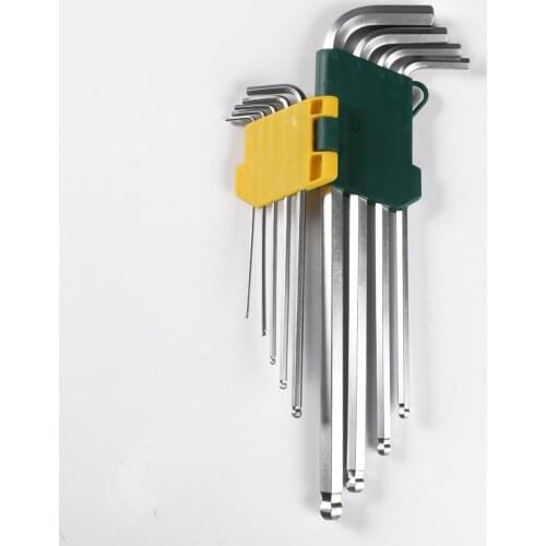 9 IN 1 Ball Head Hex Key Wrench Set Long Type