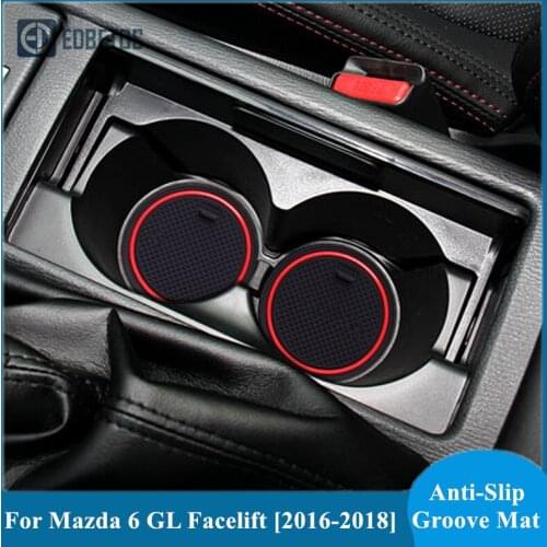 Car Interior Accessories Cup Holder, Anti Slip Cup Mat Insert For Mazda 6 GL Facelift GJ MK3 Atenza Sedan Wagon 2016 2017 2018
