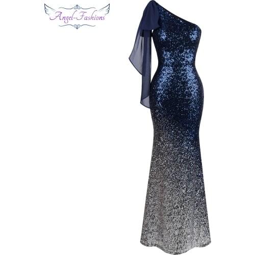 Angel-fashions Womens One Shoulder Dresses